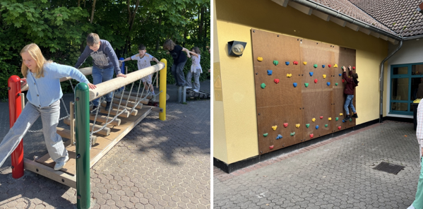 Wackelbrücke Kletterwand